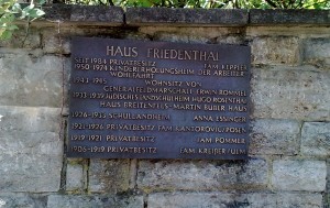 Gedenktafel in Herrlingen Herrlingen haus Friedenthal